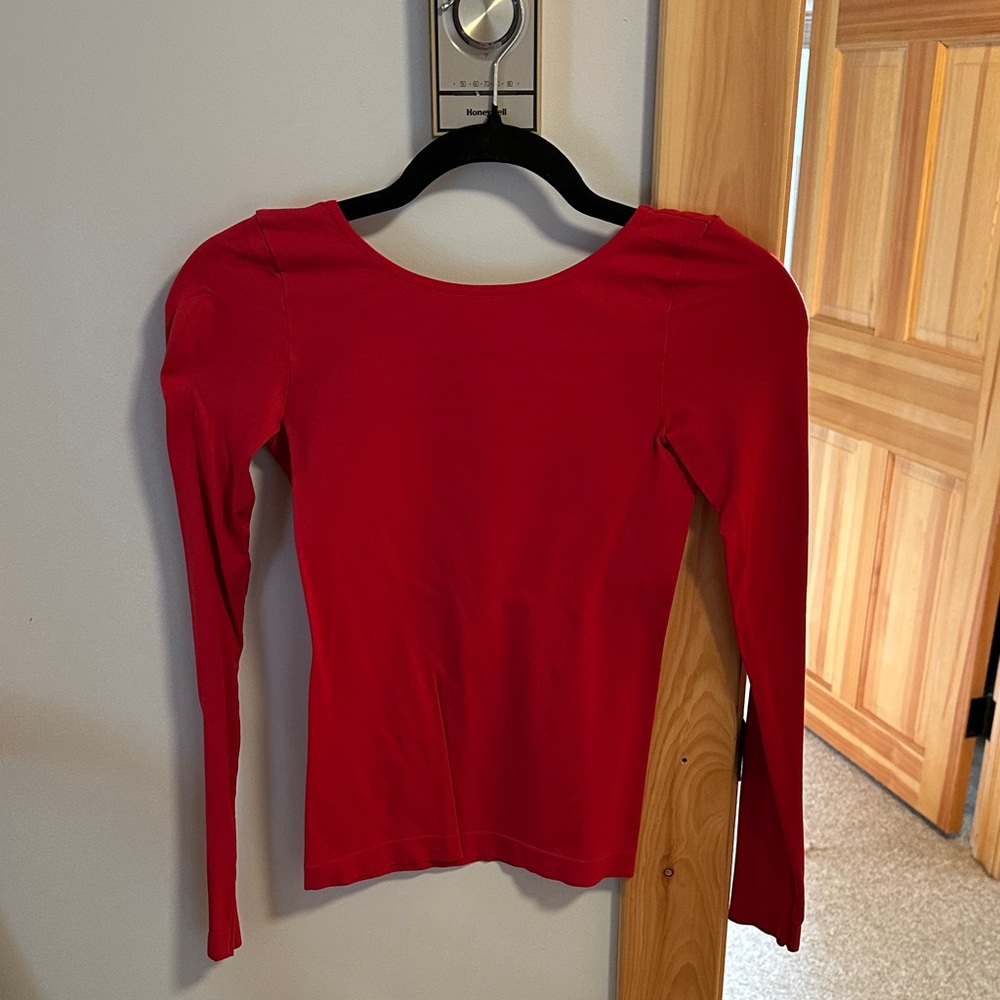 Free People Low-Back Seamless Long Sleeve